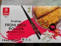 Mängden socker i Frühlingsrollen mit rindfleisch
