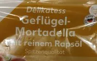 Mängden socker i Delikatess Geflügel-Mortadella mit reinem Rapsöl