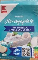 Mängden socker i Sahne Heringsfilets mit Zwiebeln, Äpfeln und Gurken