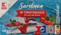 Mängden socker i Сардини в доматен сос