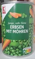Mängden socker i Erbsen und Möhren