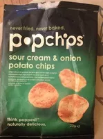 Mängden socker i Chips à base de pomme de terre goût crème aigre & oignon