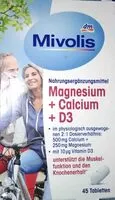 Mängden socker i Nahrungsergänzungsmittel Magnesium + Calcium + D3