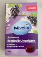 Mängden socker i Halsbonbons Holunderblüte-Johannisbeere