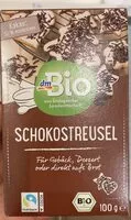 Mängden socker i Schokostreusel