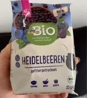 Mängden socker i Heidelbeeren gefriergetrocknet