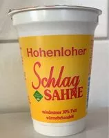 Mängden socker i Hohenloher Schlagsahne