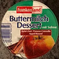 Mängden socker i Buttermilch Dessert Apfel-Zimt