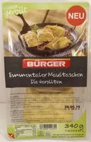 Mängden socker i Emmentaler Maultaschen