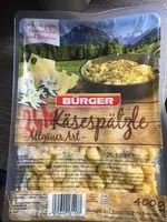 Mängden socker i Käsespätzle - Allgäuer Art -