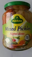Mängden socker i Mixed Pickles Glas