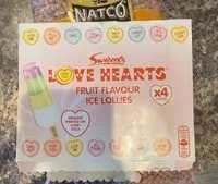 Mängden socker i Love hearts ice lollies