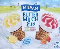 Mängden socker i Buttermilch Eis
