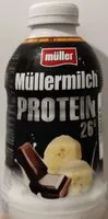 Mängden socker i Müllermilch Protein+ Banana and choc