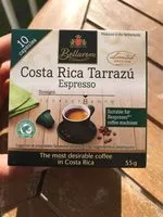 Mängden socker i Costa Rica Tarrazú Espresso