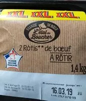 Mängden socker i 2 Rôtis de boeuf à rôtir