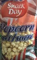 Mängden socker i Popcorn sucre