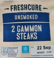 Mängden socker i Unsmoked gammon steaks