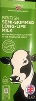 Mängden socker i Semi-skimmed long life milk