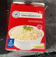 Mängden socker i Boil in bag long grain rice