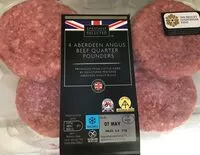 Mängden socker i 4 aberdeen angus beef quarter pounders
