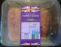Mängden socker i British Turkey Mince 7℅ Fat