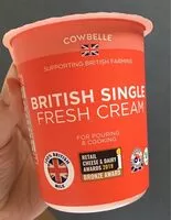 Mängden socker i British single fresh cream
