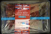 Mängden socker i British Lean Beef Steak Mince