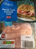 Mängden socker i Wafer thin cooked ham