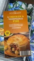 Mängden socker i chicken and veg pies