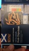 Mängden socker i 12 Scottish  pork chipolates
