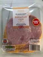 Mängden socker i Breaded ham slices