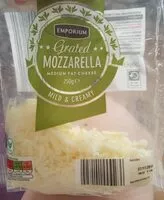 Mängden socker i Grated mozzarella medium fat cheese
