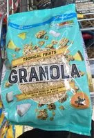 Mängden socker i Tropical fruits granola