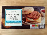 Mängden socker i Breakfast pork patties