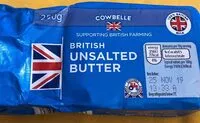 Mängden socker i Unsalted butter