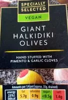 Mängden socker i Giant Halkidiki Olives