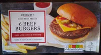 Mängden socker i 6 Beef Burgers