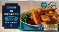 Mängden socker i 10 Breaded Cod Fish Fingers