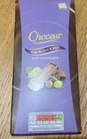 Mängden socker i Choceur milk chocolate rum raisin & nut