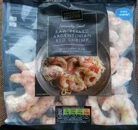 Mängden socker i Raw Peeled Argentine Red Shrimp