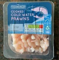 Mängden socker i Cooked cold water prawns