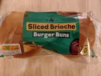 Sliced brioche burger buns