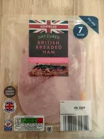 Mängden socker i British breaded ham