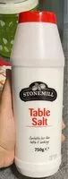 Mängden socker i Table salt
