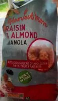 Mängden socker i Granola raisin and almond