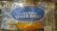 Mängden socker i Soft White Finger Rolls