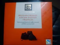Mängden socker i Belgian orange cocoa dusted truffles