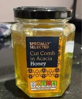 Mängden socker i Cut comb in acacia honey