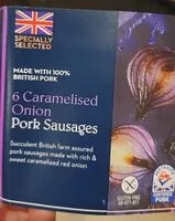 Mängden socker i Caramelised Onion Pork sausages